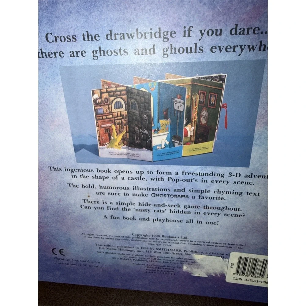 Ghostorama 3-D Diorama Pop-Up Haunted Halloween Castle Book Game Vintage 1998